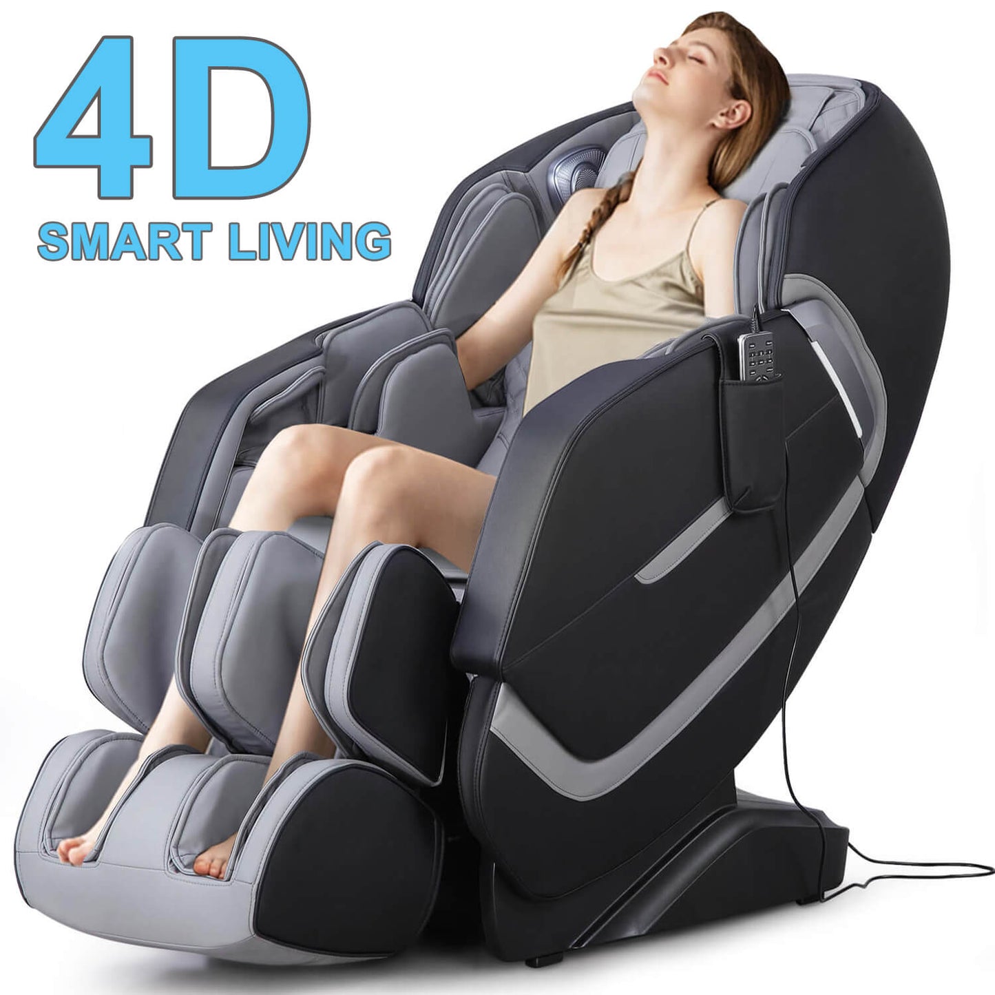 4D Massage Chair, W/ Zero Gravity & Full Body Airbags Massage, Smart Body Scan