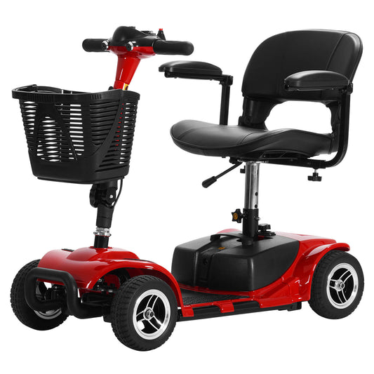 4-Wheel Electric Mobility Scooter for Seniors, Portable, Collapsible and Compact for Travel