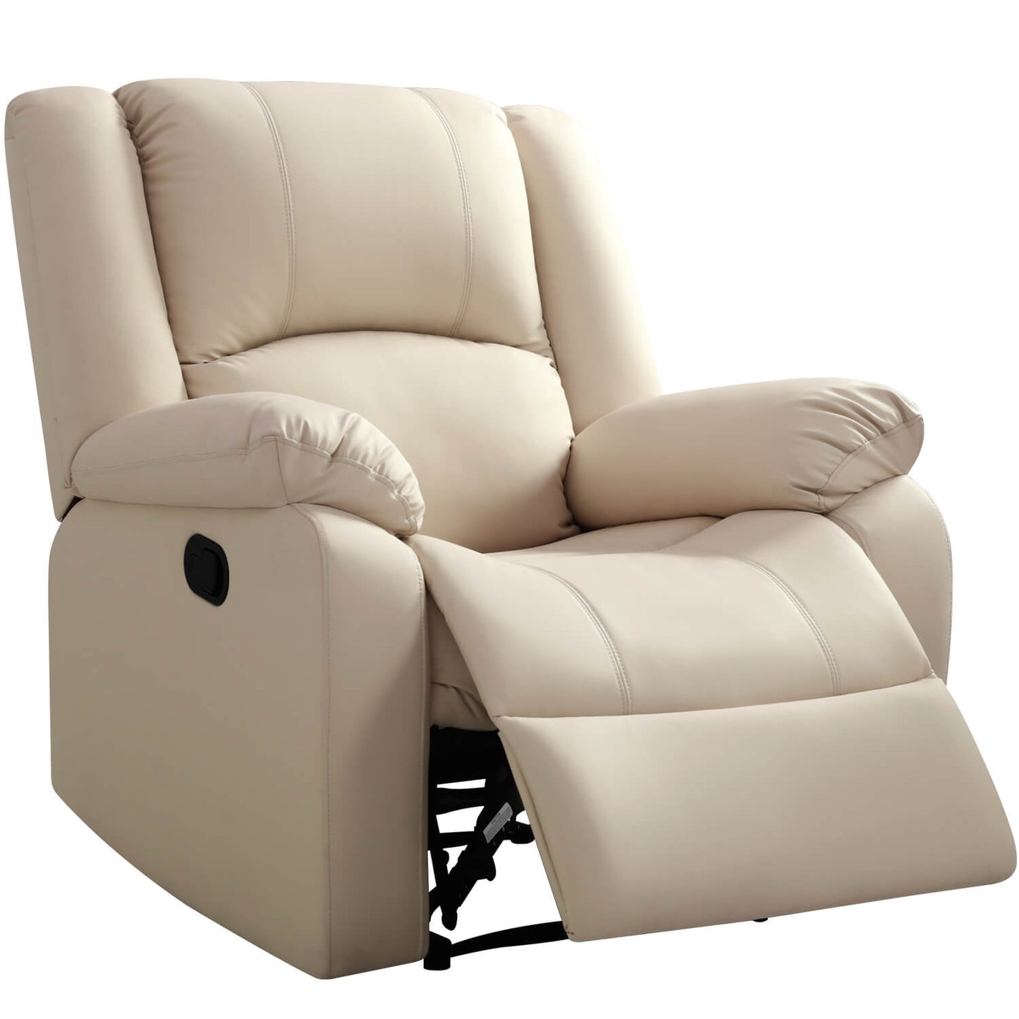 Manual Recliner Chair Recliner Soft Armrests For Living Room 35" Width, Leather