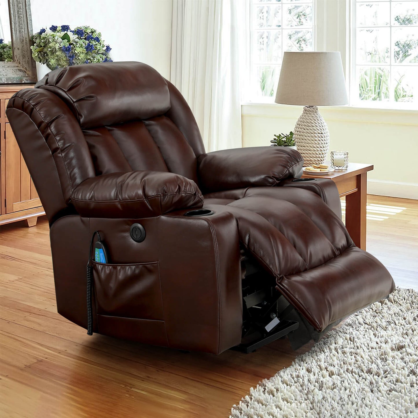 Luxury Power Lift Recliner Chair With Vibration Massage and Heating, 39.4" Width