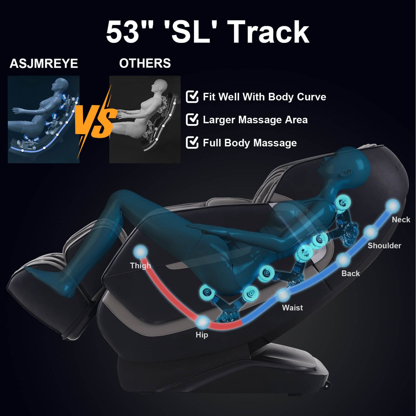 4D Massage Chair, W/ Zero Gravity & Full Body Airbags Massage, Smart Body Scan